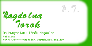 magdolna torok business card