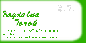 magdolna torok business card